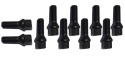 Hjulbultar (10st) M14x1.25 Konisk Svart, Längd 43mm H&R