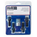 H&R Låsbultsats HR-B1452801KEY4 M14x1.5 Konisk Svart, Längd 28mm