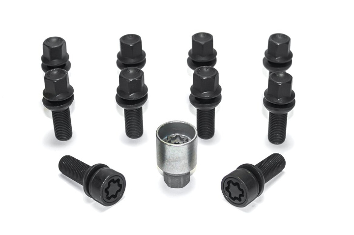 HR-B1453903SET H&R Bultsats inkl låsbutar M14x1.5 Sfärisk Svart, Säte 13mm, Längd 39mm i gruppen Exteriör / Fälgar & Däck / Hjulbultar & Muttrar & Pinnbultar / Hjulbultar hos DDESIGN Scandinavia AB (HR-B1453903SET)