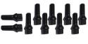 HR-B1454301Paket hjulbultar 10st M14x1.5 Konisk Svart, Längd 43mm 10 st bultar