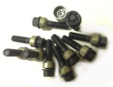 HR-B1457406SET H&R Bultsats inkl låsbutar M14x1,5 Sfäriskt 14mm säte rörlig aluminium kona Porsche Taycan Svart, Längd 74/59mm
