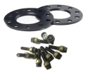 Porsche Cayman 987 2005- (5x130) (5mm/sida) Svart Spacers H&R