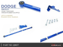 Dodge RAM 94-01 Främre Track Bar (För modeller höjda 0-4\'\') (Förstärkt Gummibussning) - 2Delar/Set Hardrace
