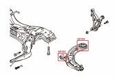 HR-Q0184 Mazda 2 / Demio 14- / CX-3 16- Främre Nedre Länkarm - Bakre Bussning - 2Delar/Set Hardrace (2)