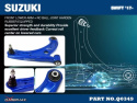 Suzuki Swift 17- Främre Nedre Länkarmar Inkl. Spindelled med Rollcenterjustering (Förstärkt Gummibussning) - 2Delar/Set Hardrace