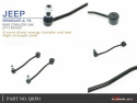 Jeep Wrangler JL 18- Bakre Stab.Stag (För 2\'\' Höjning) - 2Delar/Set Hardrace