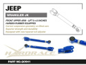 Jeep WRANGLER 06-18 JK Främre Övre Länkarmar - Justerbara V2. (LIFT 0~4.5\'\') (Förstärkta Gummibussningar) 2Delar/Set Hardrace