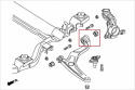 Volkswagen T5 03-16 / T6 16- Främre Nedre Länkarm - Bakre Bussning (Förstärkt Gummibussning) - 2Delar/Set Hardrace