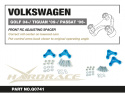 Volkswagen VAG 04+ Korrigeringsspacer +15mm - 2Delar/Set Hardrace