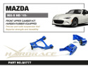 Mazda MIATA / MX-5 15+ ND Främre Övre Camber Stag V2. (Förstärkta Gummibussningar) - 2Delar/Set Hardrace