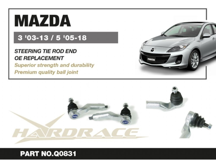 HR-Q0831 Mazda 3 03-13 / 5 05-18 Yttre Styrleder - OE REPLACEMENT - 2Delar/Set Hardrace