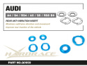 AUDI A4/S4/RS4/A5/S5/RS5 B9 16- Insats Bakre Subframe - 4Delar/Set Hardrace