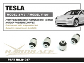 HR-Q1047 Tesla TESLA MODEL 3 17+ / Y 20+ Bussningar Främre Nedre Främre Länkarm till Stötdämpare (Förstärkta Gummibussningar) - 2Delar/Set Hardrace (2