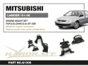 Mitsubishi Lancer mirage 2001-2007 Förstärkta Motorfästen Set Hardrace