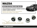 Mazda MX 5 / RX 8 2003-2014 Bakre Diff. Support Member Bussning Hardrace