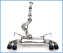 Subaru 08-14 STI (5-Dörrars Hatchback) Q300 Catback Sportavgassystem Titanium Utblås (Rullade Kanter) Invidia