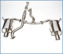 Subaru 08-14 WRX (4-Dörrars) Q300 Dual Catback Sportavgassystem (Rullade Kanter) Invidia