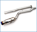 Mitsubishi 08+ EVO X Racing N1 Catback Sportavgassystem Titanium Utblås (Tunna Kanter) Invidia