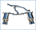 Subaru STI 11-14 (4-Dörrars) Q300 Catback Sportavgassystem Rostfritt Stål (Rullade Kanter) Invidia