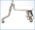 Subaru WRX/STI 15+ SINGLE Q300 Catback Sportavgassystem Rostfritt Stål (Rullade Kanter) Invidia
