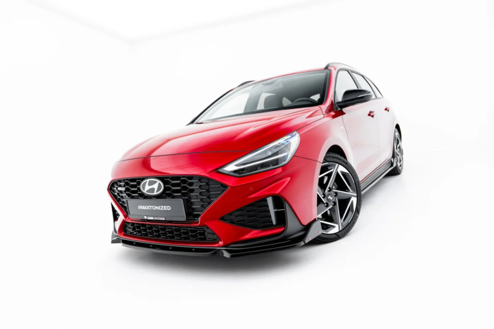 Hyundai I30 N-Line MK3 Facelift 2020+ Frontsplitter + Splitters V.1 Maxton Design i gruppen Välj bilmodell / Hyundai / I30 (PD) 17+ / Styling hos DDESIGN Scandinavia AB (HY-I30-3F-N-FD1G-FSF1B)