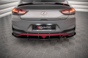 Hyundai I30 Fastback N-Line Mk3 Facelift 2020- Street Pro Bakre Sidoextensions + Flaps Röd + Blanka Flaps Maxton Design