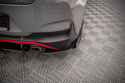 Hyundai I30 Fastback N-Line Mk3 Facelift 2020- Street Pro Bakre Sidoextensions + Flaps Röd + Blanka Flaps Maxton Design