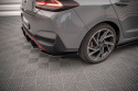 Hyundai I30 Fastback N-Line Mk3 Facelift 2020- Street Pro Bakre Sidoextensions + Flaps Röd + Blanka Flaps Maxton Design