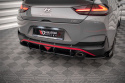 Hyundai I30 Fastback N-Line Mk3 Facelift 2020- Street Pro Bakre Sidoextensions + Flaps Röd + Blanka Flaps Maxton Design