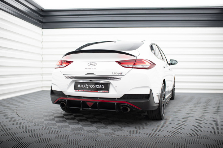 Hyundai I30 N Fastback Mk3 2017-2020 Street Pro Bakre Diffuser Maxton Design i gruppen Välj bilmodell / Hyundai / I30 (PD) 17+ / Styling hos DDESIGN Scandinavia AB (HYI303PFNFBCNC-RS1BRB)