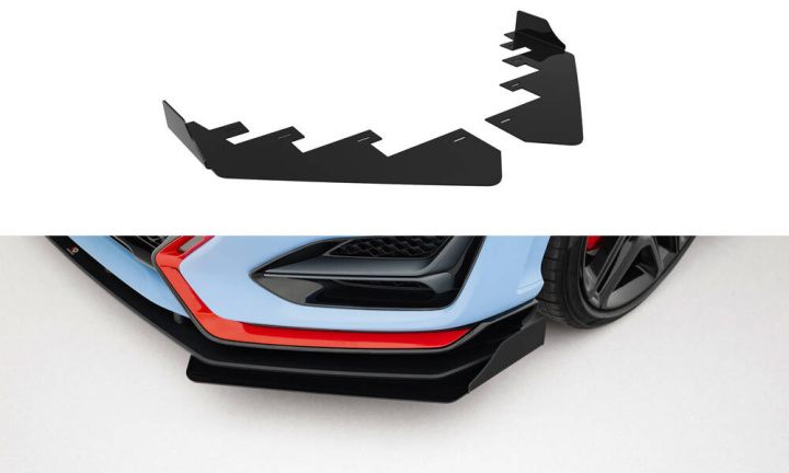 Hyundai Veloster N Mk2 2018-2022 Främre Splitters Maxton Design i gruppen Välj bilmodell / Hyundai / Veloster (JS) 2018+ hos DDESIGN Scandinavia AB (HYVE2NCNC-FSF1G)