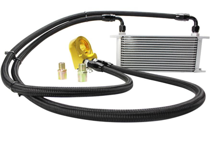 Oljekylarkit V2 - Nissan SR20DET S13 / S14 ISR Performance i gruppen Välj bilmodell / Nissan / 200SX S14A 1996-1998 / Tuning / Kylare & Kylarslangar hos DDESIGN Scandinavia AB (IS-240SR-OCK-GB)