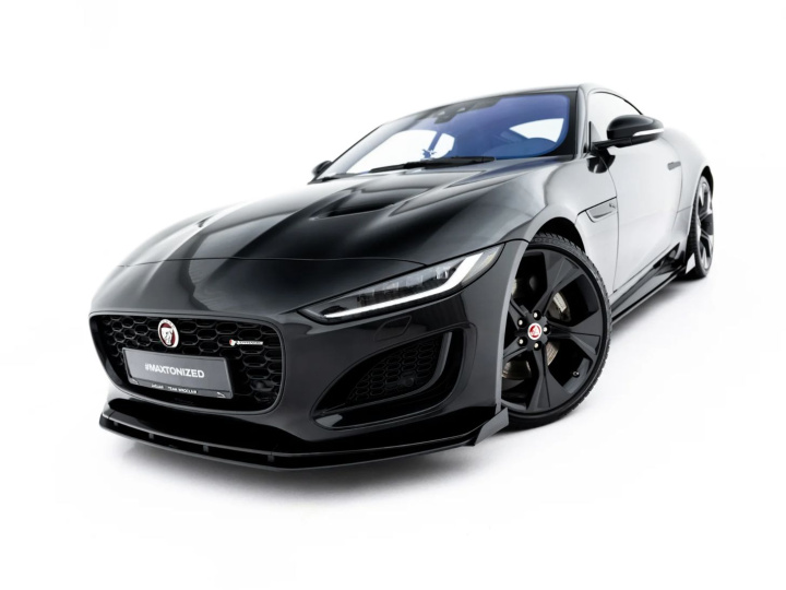 Jaguar F-Type X152 Facelift 2 2020-2024 Street Pro Frontläpp / Frontsplitter + Flaps Svart/Röd + Blanka Flaps Maxton Design i gruppen Välj bilmodell / Jaguar / F-Type (X152) 2014+ / Styling hos DDESIGN Scandinavia AB (JAFTYPE1F2CNC-FD1BRBFSF1G)