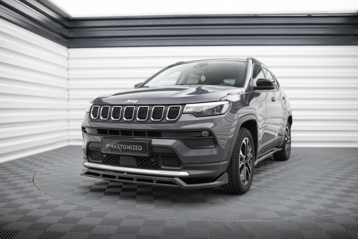 Jeep Compass Limited Mk2 Facelift 2021+ Frontläpp / Frontsplitter Maxton Design i gruppen Välj bilmodell / Jeep / Compass hos DDESIGN Scandinavia AB (JE-CO-2-FD1G-FD1RG)