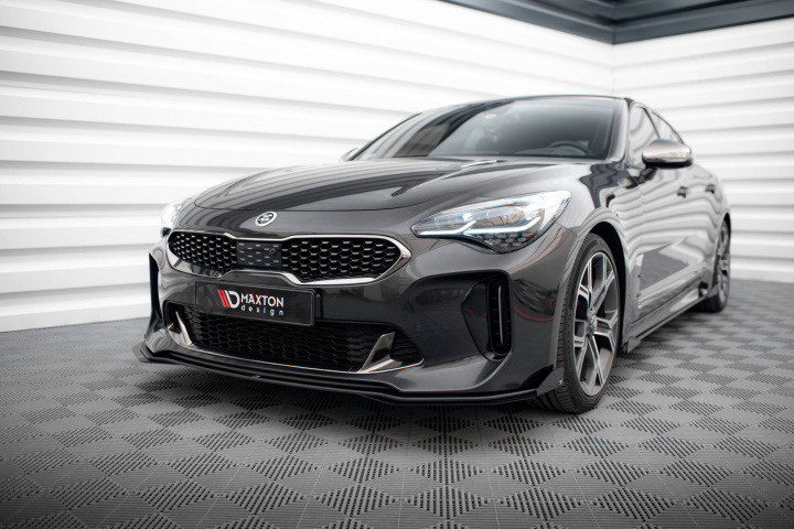 KIA Stinger GT / GT-Line / Standard Mk1 Street Pro Frontsplitter / Frontläpp + Splitters Maxton Design i gruppen Välj bilmodell / KIA / Stinger / Styling hos DDESIGN Scandinavia AB (KIST1GTLINECNC-FD1BFSF1G)
