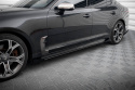 Kia Stinger GT / GT-Line / Standard Mk1 Street Pro Sidoextensions + Flaps Svart/Röd + Blanka Flaps Maxton Design