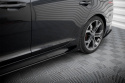Kia Stinger GT / GT-Line / Standard Mk1 Street Pro Sidoextensions + Flaps Svart/Röd + Blanka Flaps Maxton Design