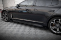 Kia Stinger GT / GT-Line / Standard Mk1 Street Pro Sidoextensions + Flaps Svart/Röd + Blanka Flaps Maxton Design