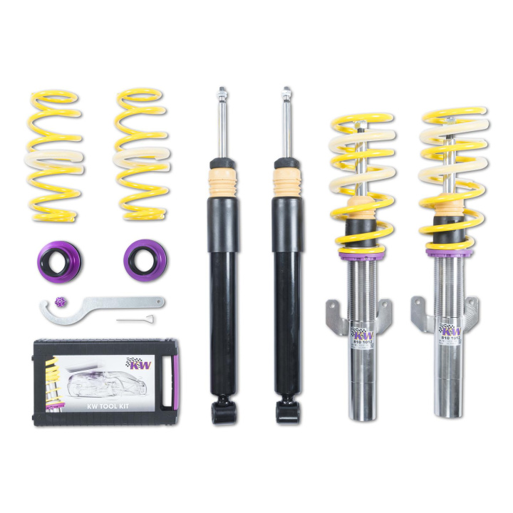 102800BQ Coilovers Inox V1 KW Suspension i gruppen Välj bilmodell / VW / Polo 17+ / Chassi hos DDESIGN Scandinavia AB (KW-102800BQ)