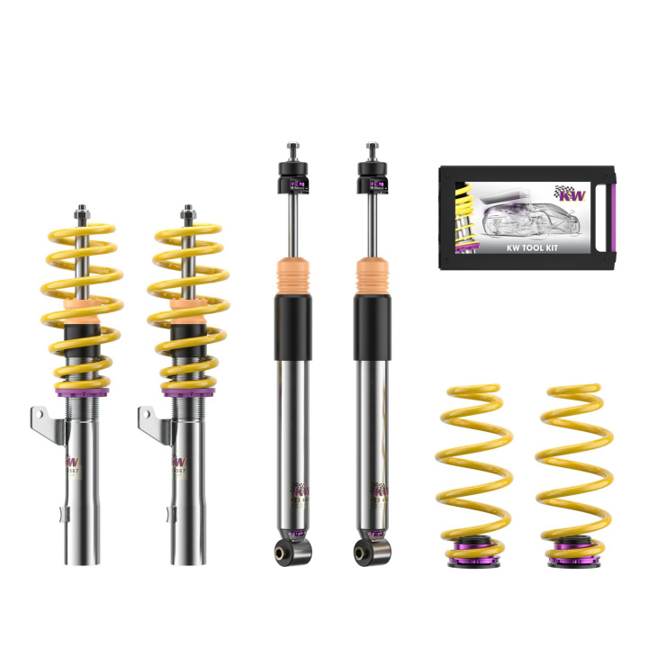 352800AT Coilovers Inox V3 (inkl. Cancellation Kit) KW Suspension i gruppen Välj bilmodell / VW / Golf 7 R 12-19 / Chassi / Coilovers hos DDESIGN Scandinavia AB (KW-352800AT)
