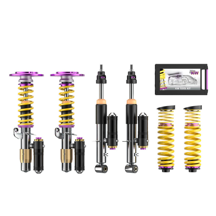 3A7200DY Coilovers Inox V4 (inkl. Cancellation Kit) KW Suspension i gruppen Välj bilmodell / BMW / 1-serie 2-serie (F20-F23) 2011-2019 / Chassi hos DDESIGN Scandinavia AB (KW-3A7200DY)