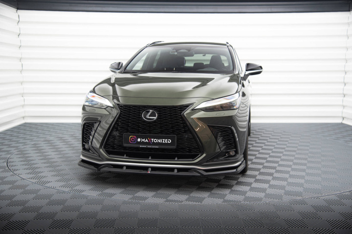 Lexus NX F-Sport Mk2 2021+ Frontsplitter V.2 Maxton Design i gruppen Välj bilmodell / Lexus / NX 2021+ hos DDESIGN Scandinavia AB (LE-NX-2-FSPORT-FD2G)