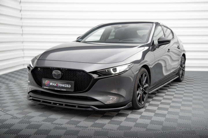 Mazda 3 Mk4 2019+ Frontsplitter V.2 Maxton Design i gruppen Välj bilmodell / Mazda / 3 19+ hos DDESIGN Scandinavia AB (MA-3-4-FD2G-FD2RG)