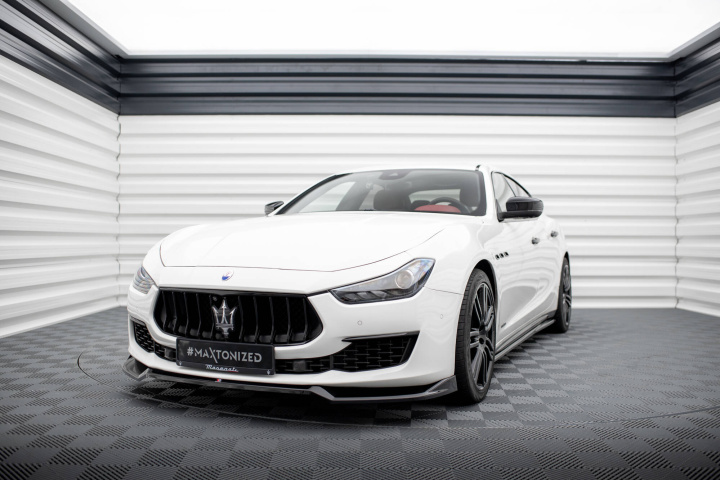 Maserati Ghibli MK3 Facelift 2017-2020 Frontläpp / Frontsplitter V.1 Maxton Design i gruppen Välj bilmodell / Maserati / Ghibli hos DDESIGN Scandinavia AB (MA-GH-1F-FD1G)
