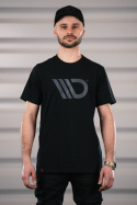 Svart T-shirt med Grå Logga Herr (M) Maxton Design