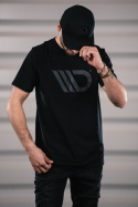 Svart T-shirt med Grå Logga Herr (M) Maxton Design