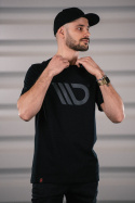 Svart T-shirt med Grå Logga Herr (M) Maxton Design