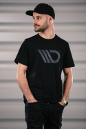 Svart T-shirt med Grå Logga Herr (M) Maxton Design