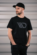 Svart T-shirt med Grå Logga Herr (M) Maxton Design