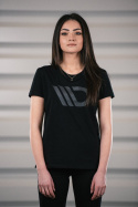 Svart T-shirt med Grå Logga Dam (XS) Maxton Design